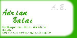 adrian balai business card